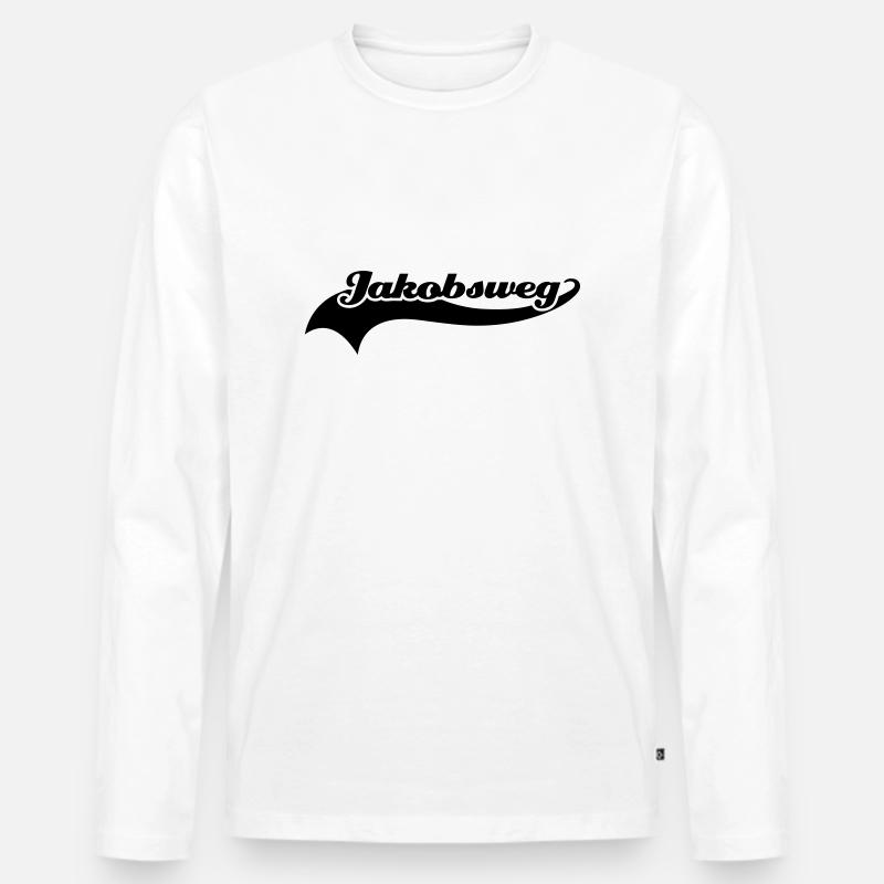 jakobsweg - Männer Premium Bio Langarmshirt - Weiß