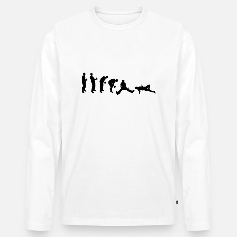 Drunk evolution Männer Premium Bio Langarmshirt