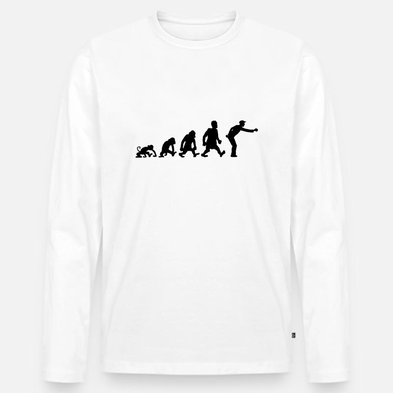 darwin boules - Männer Premium Bio Langarmshirt - Weiß