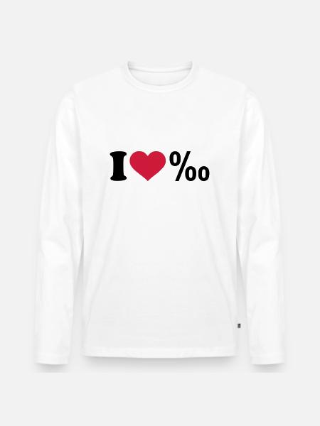 Promille - Männer Premium Bio Langarmshirt - Weiß