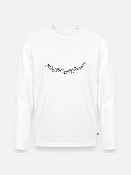 Strength Loyality Respect 2 - Männer Premium Bio Langarmshirt - Weiß