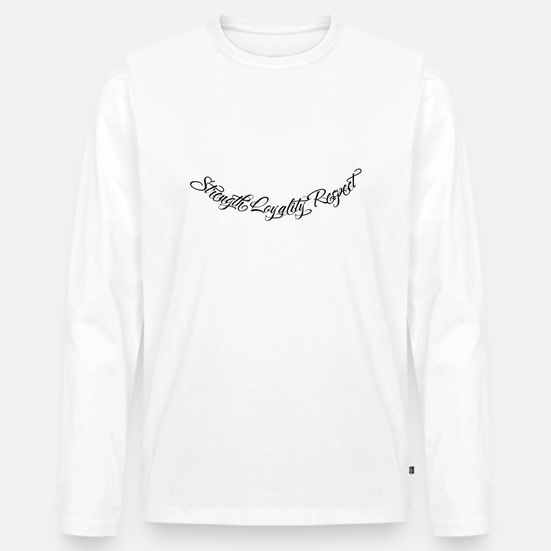 Strength Loyalty Respect 2 - Men's Premium Organic Long Sleeve Shirt - white