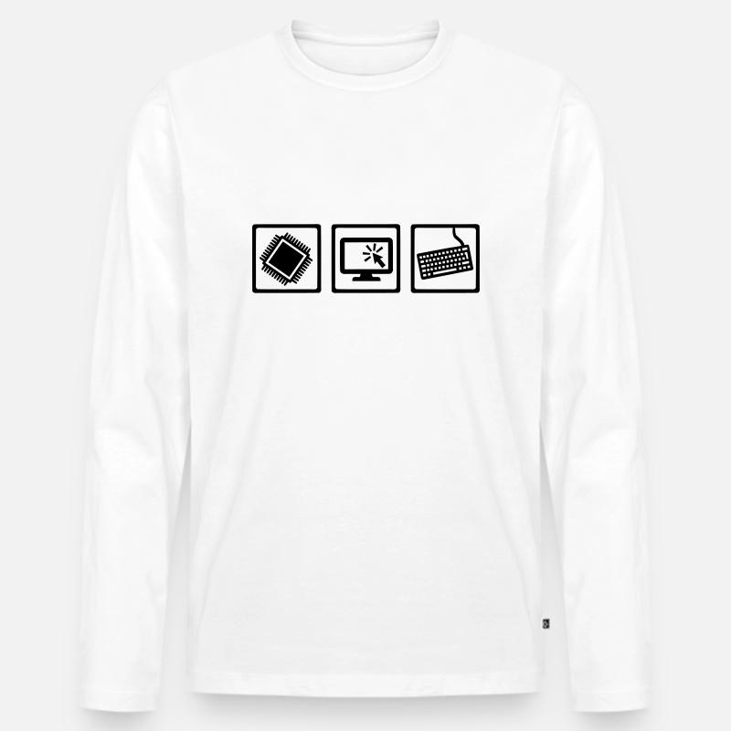 Programmer - Men's Premium Organic Long Sleeve Shirt - white