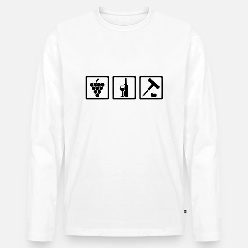 Winzer - Männer Premium Bio Langarmshirt - Weiß
