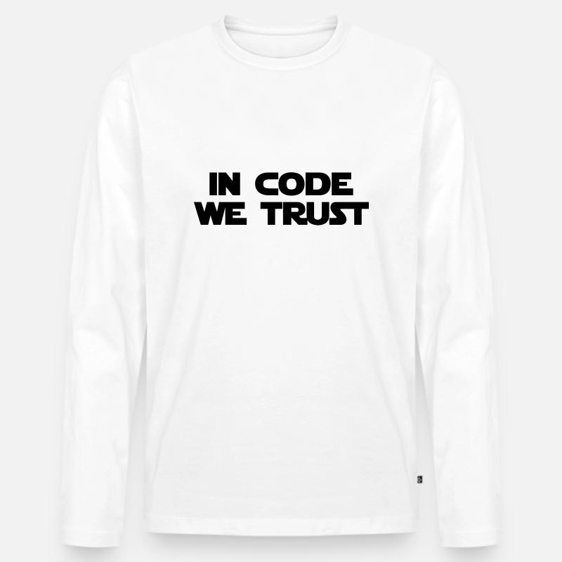 Computer / Developer / Geek / Code / Funny - Men's Premium Organic Long Sleeve Shirt - white