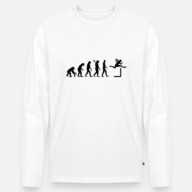 Evolution Hurdles Men's Premium Organic Long Sleeve Shirt