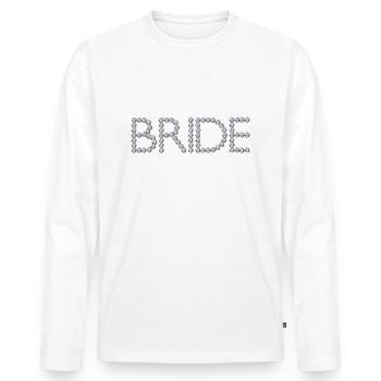 Bride - Men's Premium Organic Long Sleeve Shirt - white - Front - Nico (187cm)