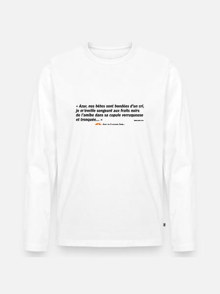 Azur... (b) - T-shirt manches longues Premium bio Homme - blanc