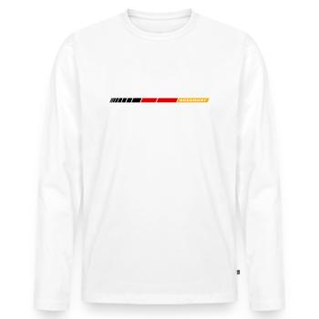 Germany - Männer Premium Bio Langarmshirt - Weiß - Vorne - Nico (187cm)