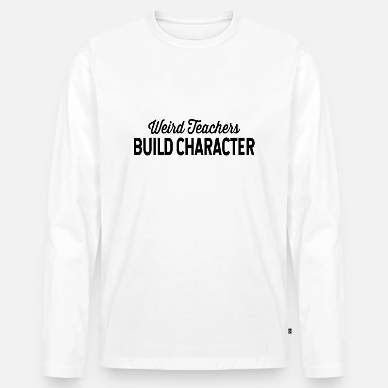 Lehrer Spruch Geschenkidee Sprüche - Männer Premium Bio Langarmshirt - Weiß