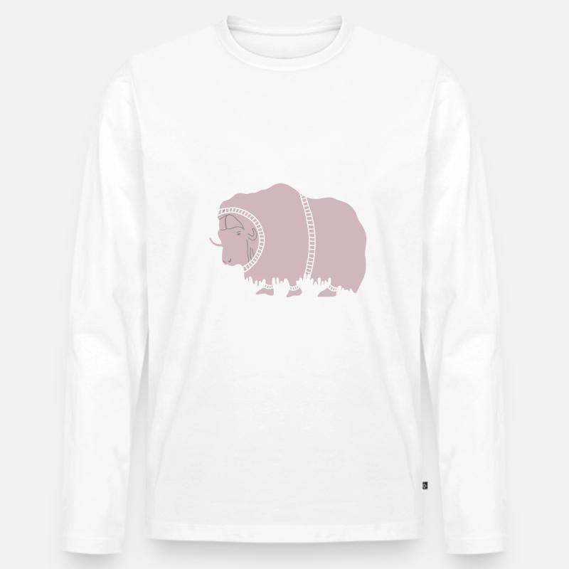 SPACE BULL - Männer Premium Bio Langarmshirt - Weiß