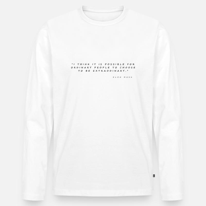 . Zitat. Geschenk. - Männer Premium Bio Langarmshirt - Weiß
