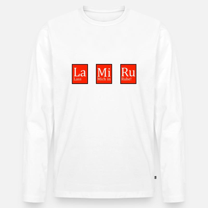 La Mi Ru - Männer Premium Bio Langarmshirt - Weiß