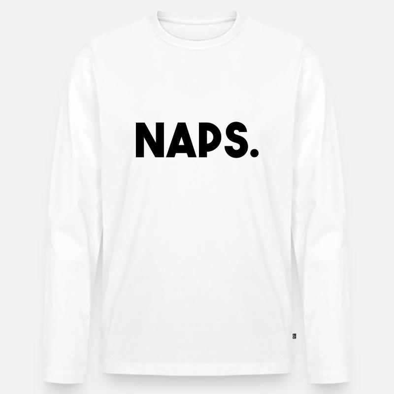Naps. - Männer Premium Bio Langarmshirt - Weiß