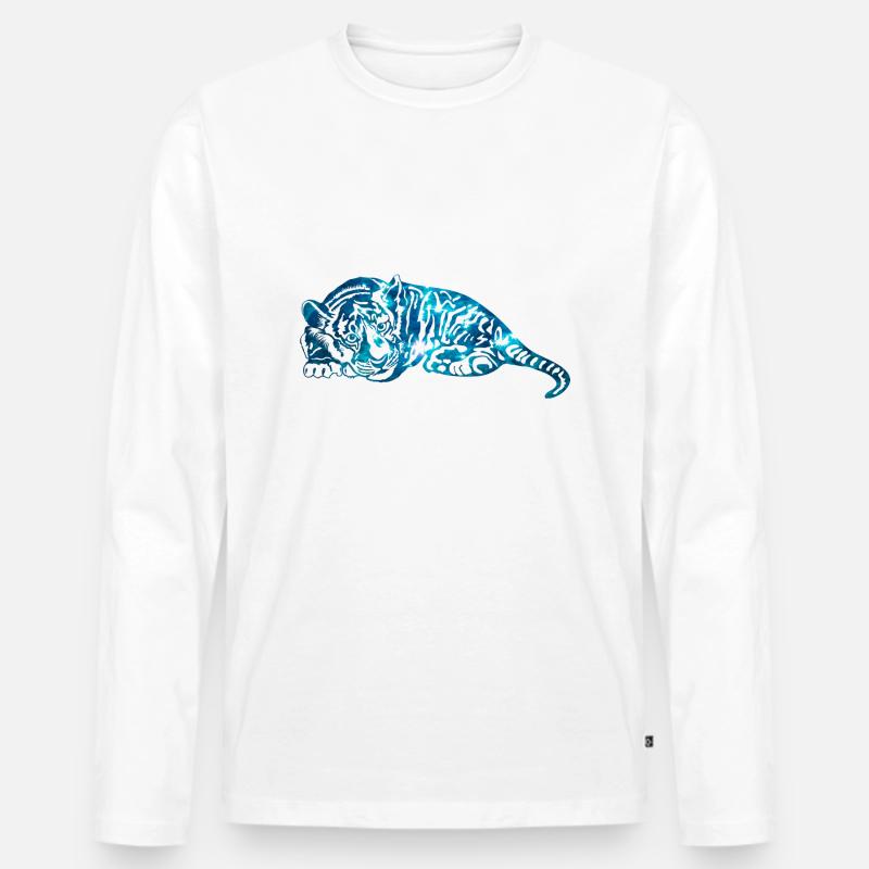 Shiny Tiger - Männer Premium Bio Langarmshirt - undefined