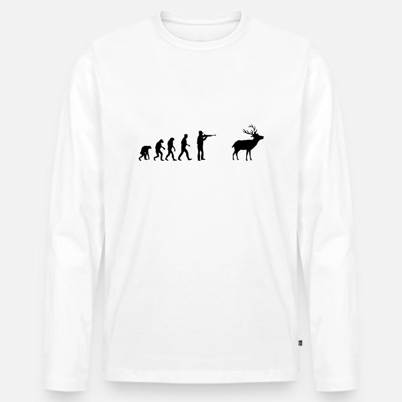 jäger evolution - Männer Premium Bio Langarmshirt - Weiß