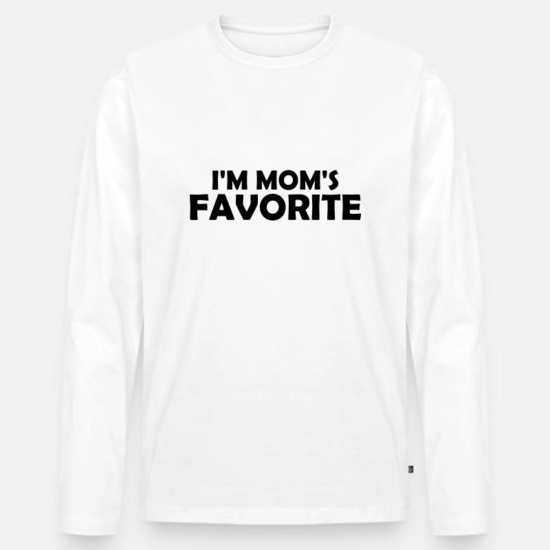 I m mom s - Männer Premium Bio Langarmshirt - Weiß