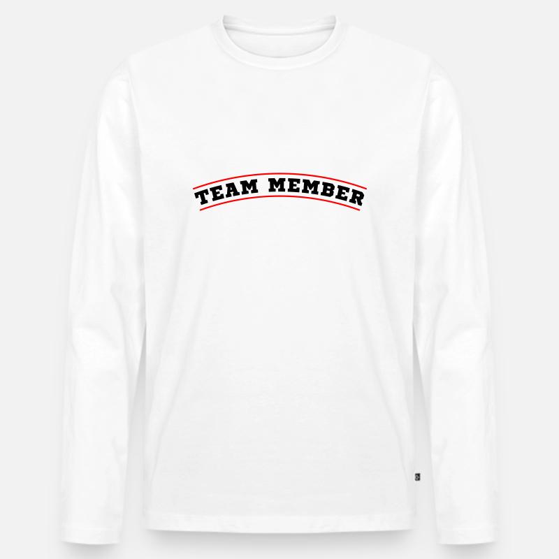 team member design 2 - Männer Premium Bio Langarmshirt - Weiß