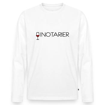 Vinotarier - Männer Premium Bio Langarmshirt - Weiß - Vorne - Nico (187cm)