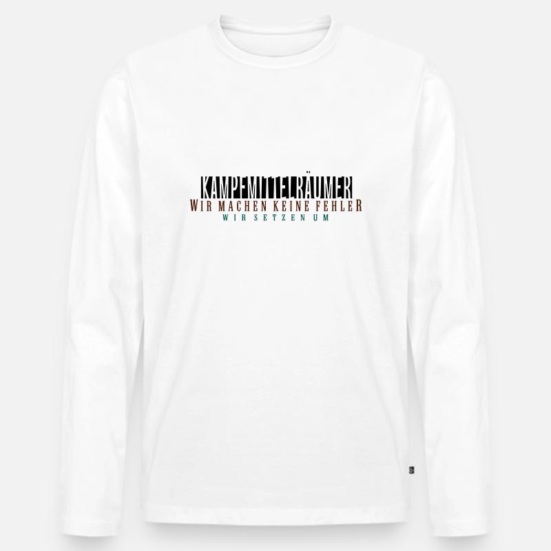 kampfmittelräumer_vec_3 de - Männer Premium Bio Langarmshirt - Weiß