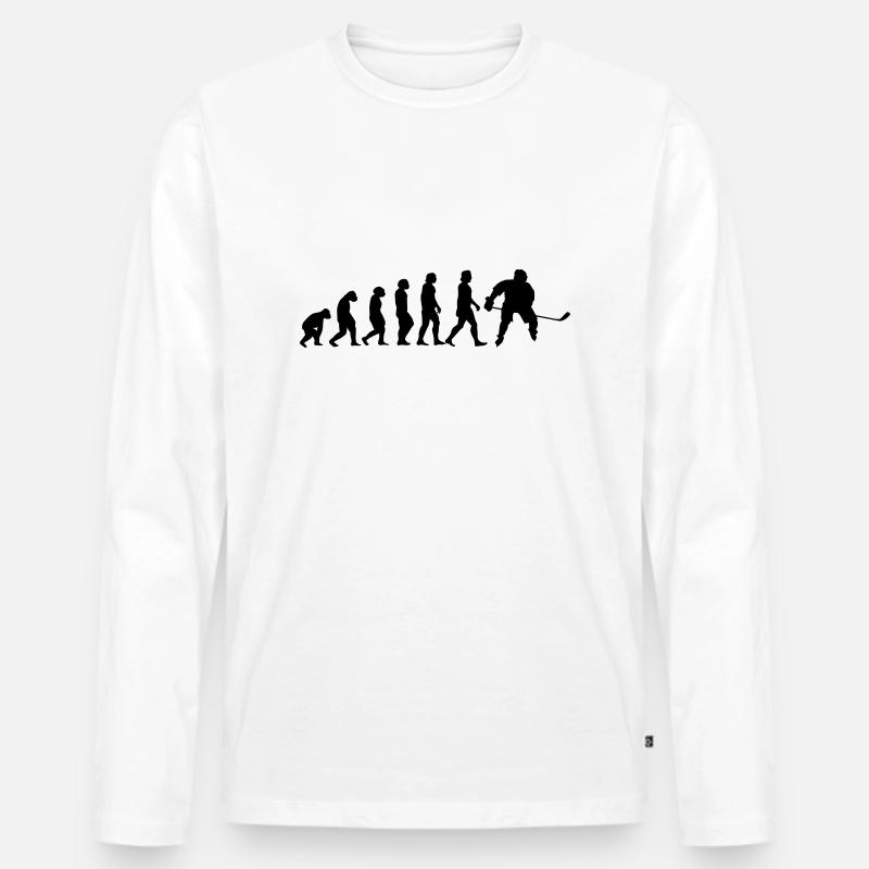 evolution hockey - Männer Premium Bio Langarmshirt - Weiß
