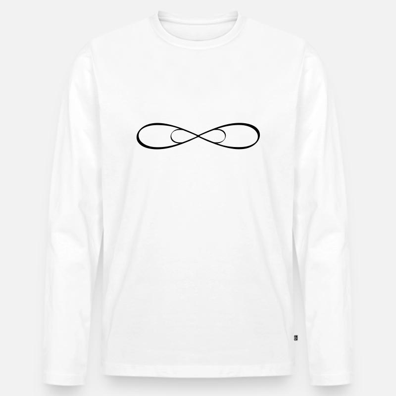 Doppel Infinity Unendlichkeit Zeichen Freundschaft - Männer Premium Bio Langarmshirt - Weiß