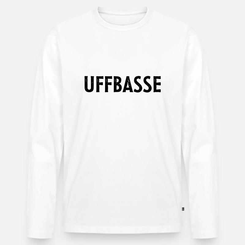 Uffbasse Pfalz - Männer Premium Bio Langarmshirt - Weiß