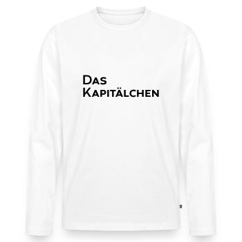 Das Kapitälchen - Männer Premium Bio Langarmshirt - Weiß - Vorne - Nico (187cm)