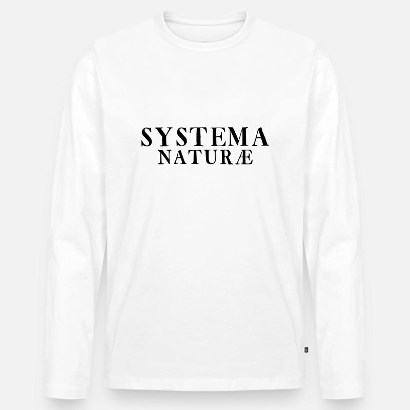 Systema Naturae - Männer Premium Bio Langarmshirt - Weiß