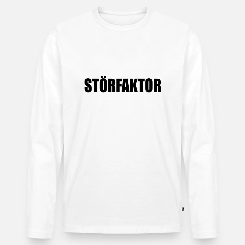 STÖRFAKTOR - Männer Premium Bio Langarmshirt - Weiß