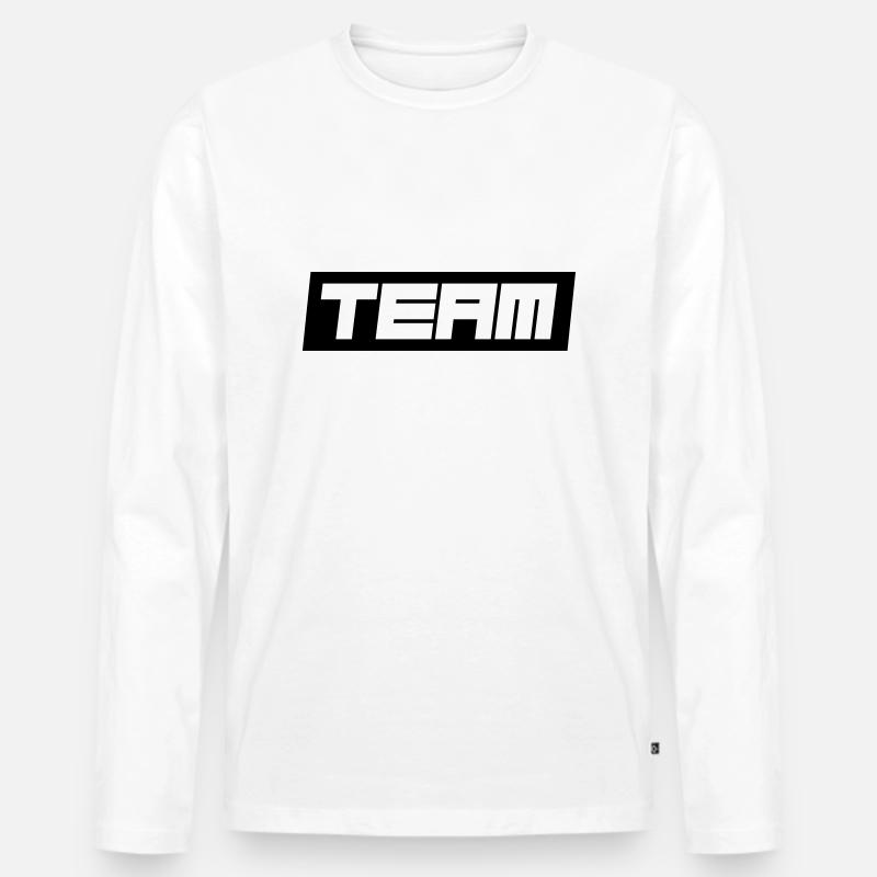 Team - Männer Premium Bio Langarmshirt - Weiß