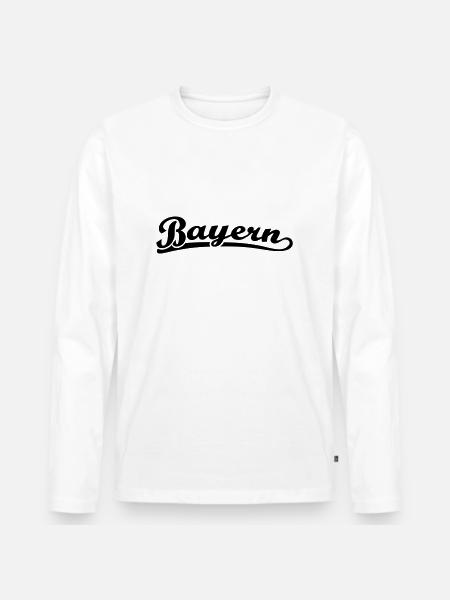 Bayern font Retro - Men's Premium Organic Long Sleeve Shirt - white