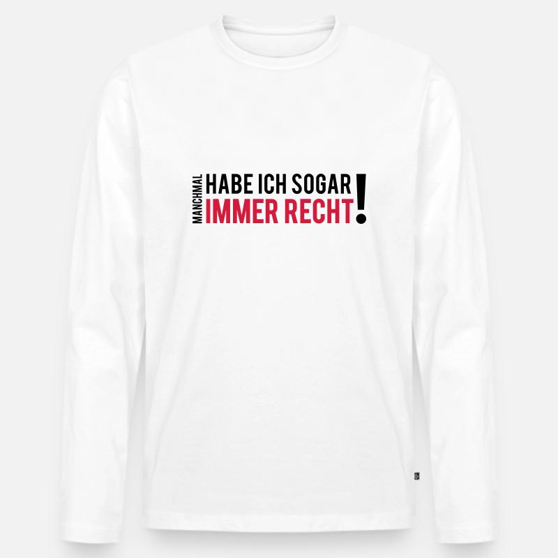 Besserwisser Klugscheißer - Männer Premium Bio Langarmshirt - Weiß
