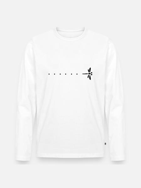 Passage libllule and astonishment - Men's Premium Organic Long Sleeve Shirt - white