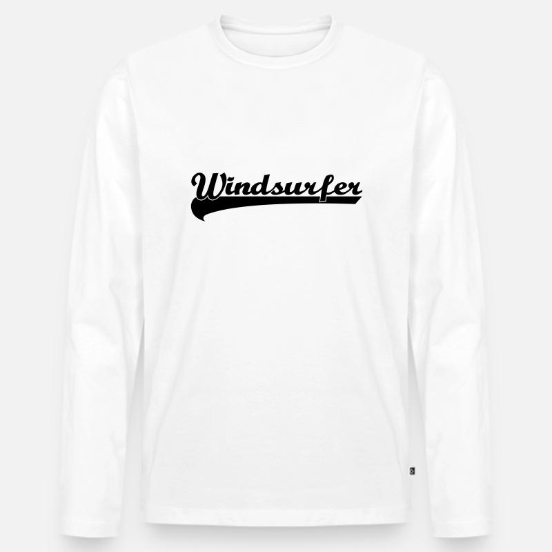 ws07 - Männer Premium Bio Langarmshirt - Weiß