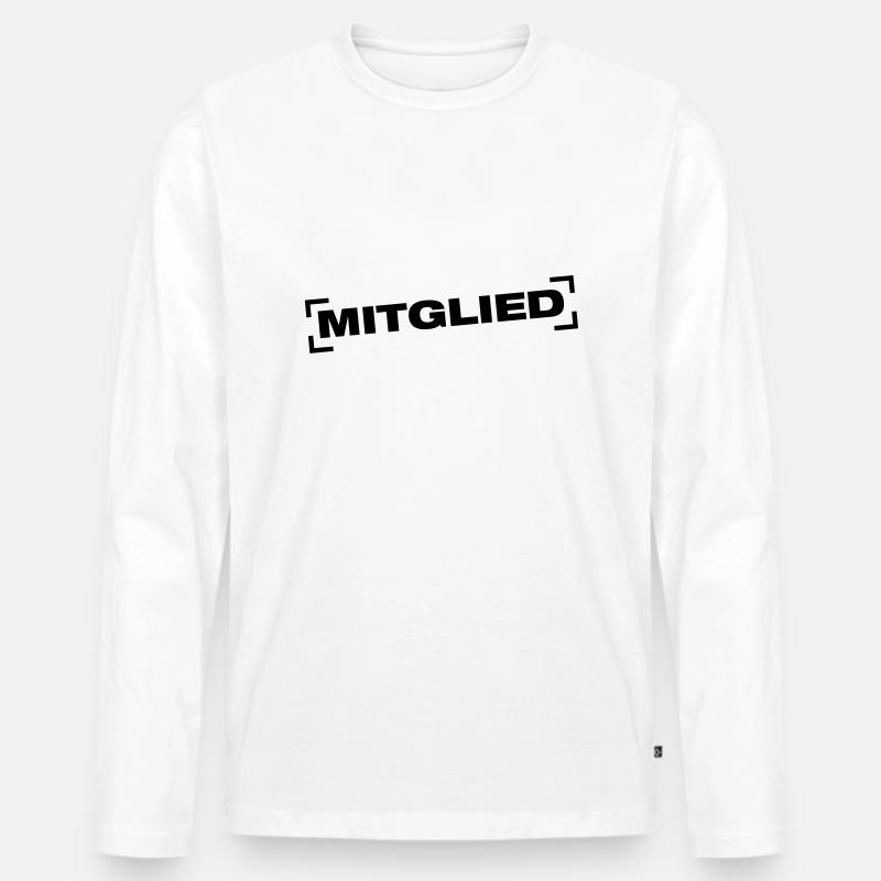 mitglied_design_ay1 - Männer Premium Bio Langarmshirt - Weiß