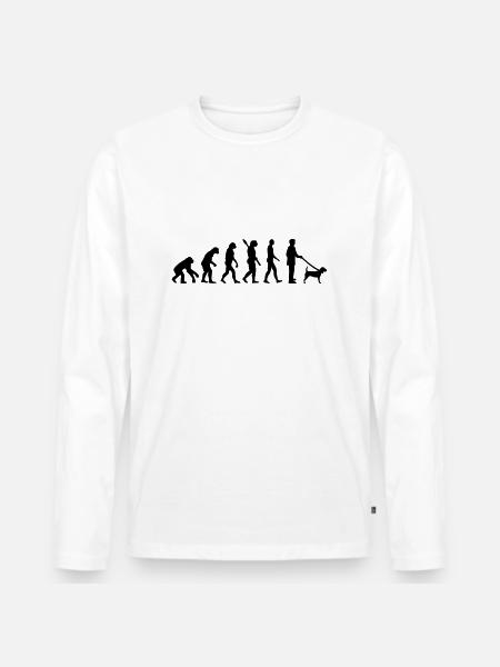 Beagle - Männer Premium Bio Langarmshirt - Weiß