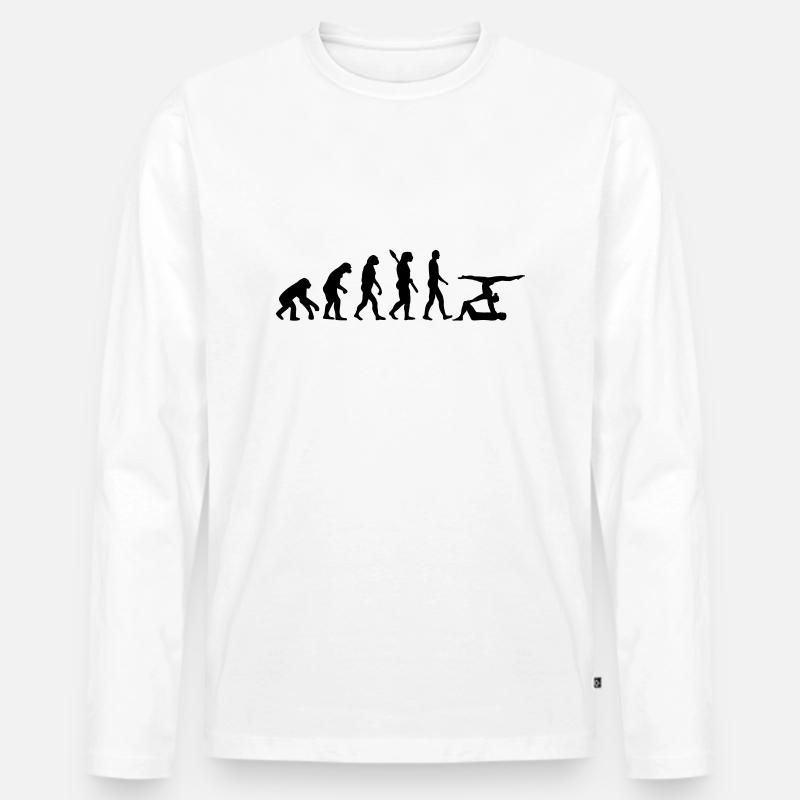 Evolution Acrobatics - Men's Premium Organic Long Sleeve Shirt - white