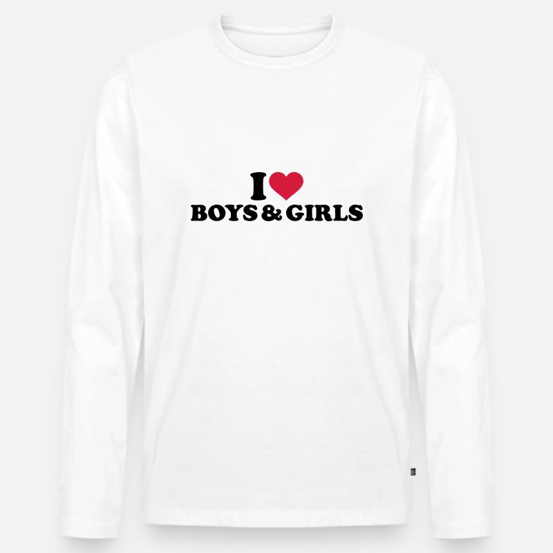 Bisexuell - Männer Premium Bio Langarmshirt - Weiß