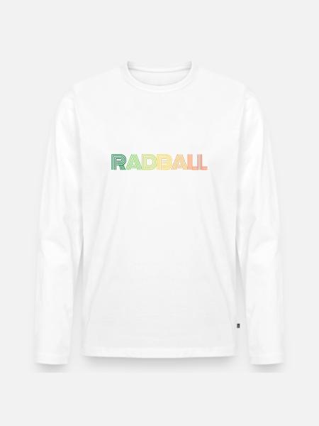 Radballer - Männer Premium Bio Langarmshirt - Weiß