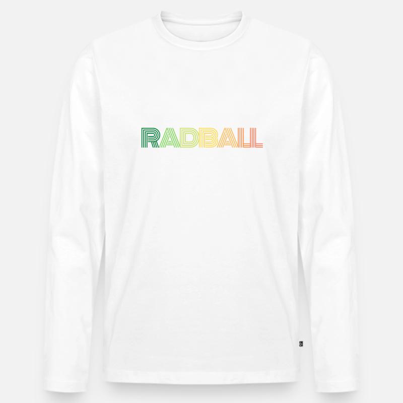 Radballer - Männer Premium Bio Langarmshirt - Weiß