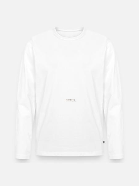 Cuxhaven ist wie New York - Männer Premium Bio Langarmshirt - Weiß