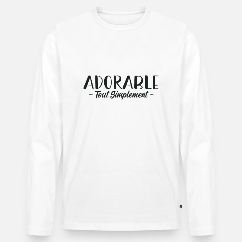 Tout simplement adorable - T-shirt manches longues Premium bio Homme - blanc