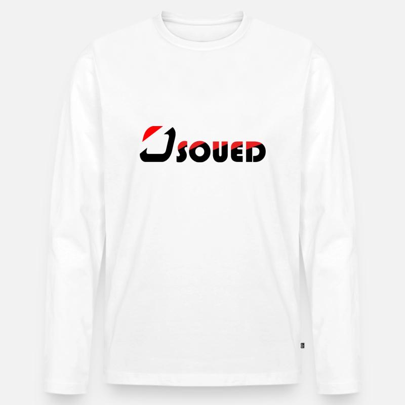 Osoued | - Männer Premium Bio Langarmshirt - Weiß