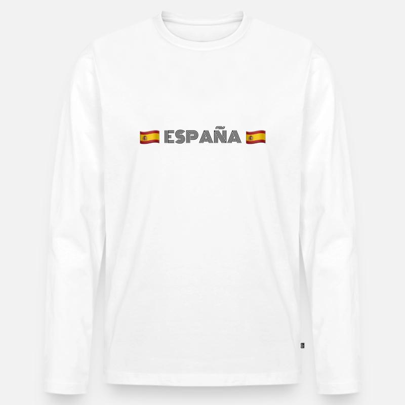 ESPAÑA - Männer Premium Bio Langarmshirt - Weiß