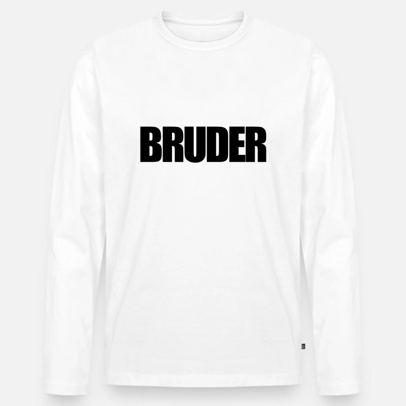 Bruder - Männer Premium Bio Langarmshirt - Weiß