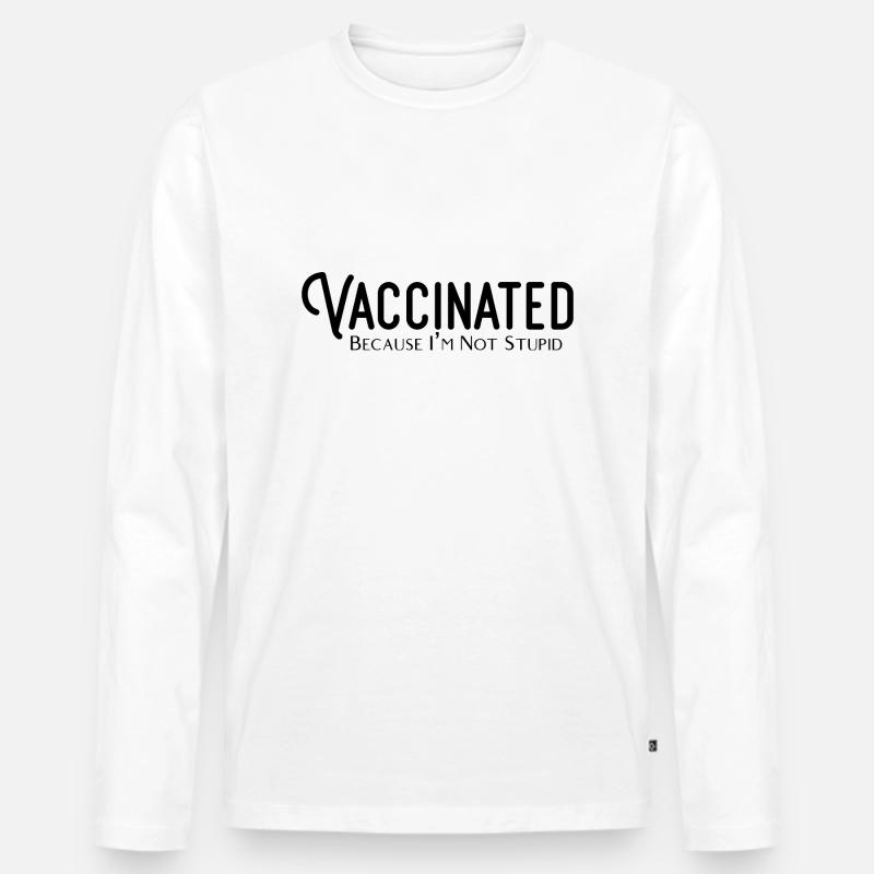 #Vaccinated - Männer Premium Bio Langarmshirt - Weiß
