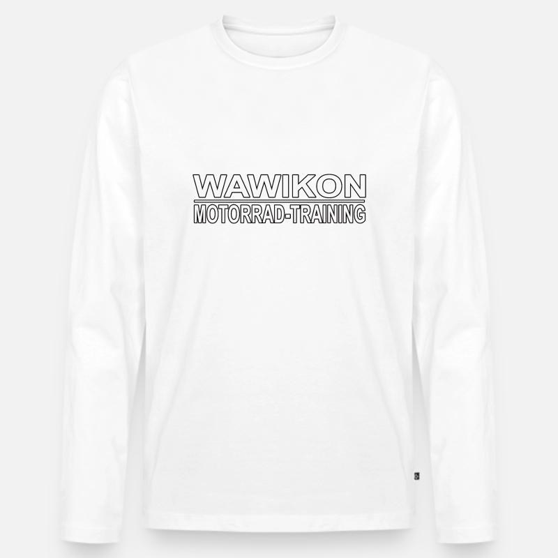 wawikon MT v1 - Männer Premium Bio Langarmshirt - Weiß