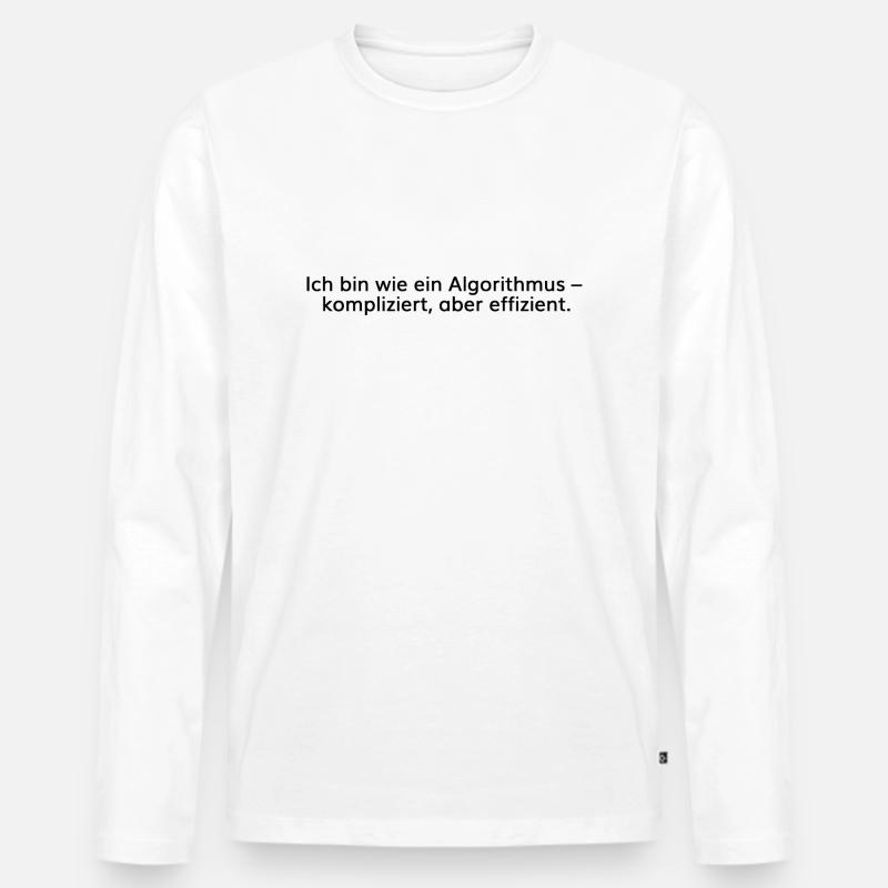 Mimikama Algorithmus - Männer Premium Bio Langarmshirt - Weiß