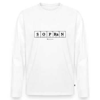 Soprano (light fabrics) - Men's Premium Organic Long Sleeve Shirt - white - Front - Nico (187cm)
